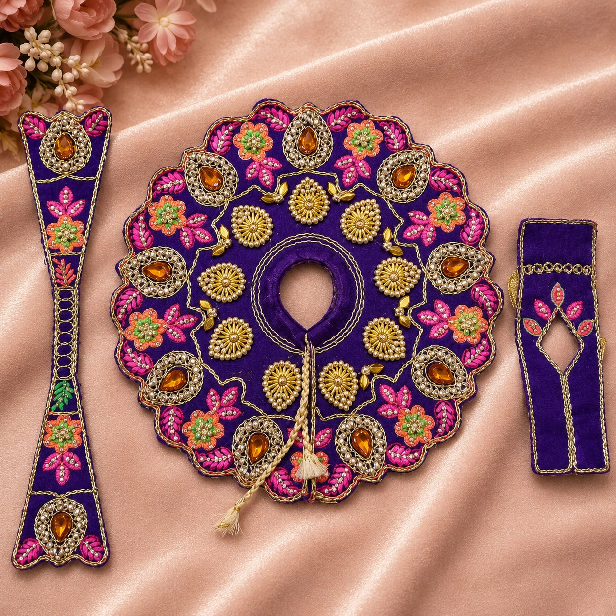 ✨ Shri Braj Kusum Vilas Poshak -Blue