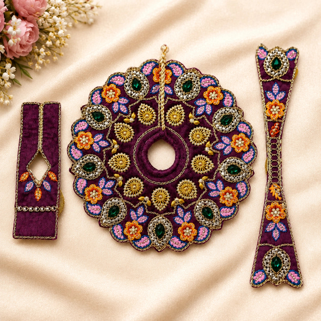 ✨ Shri Braj Kusum Vilas Poshak - Purple