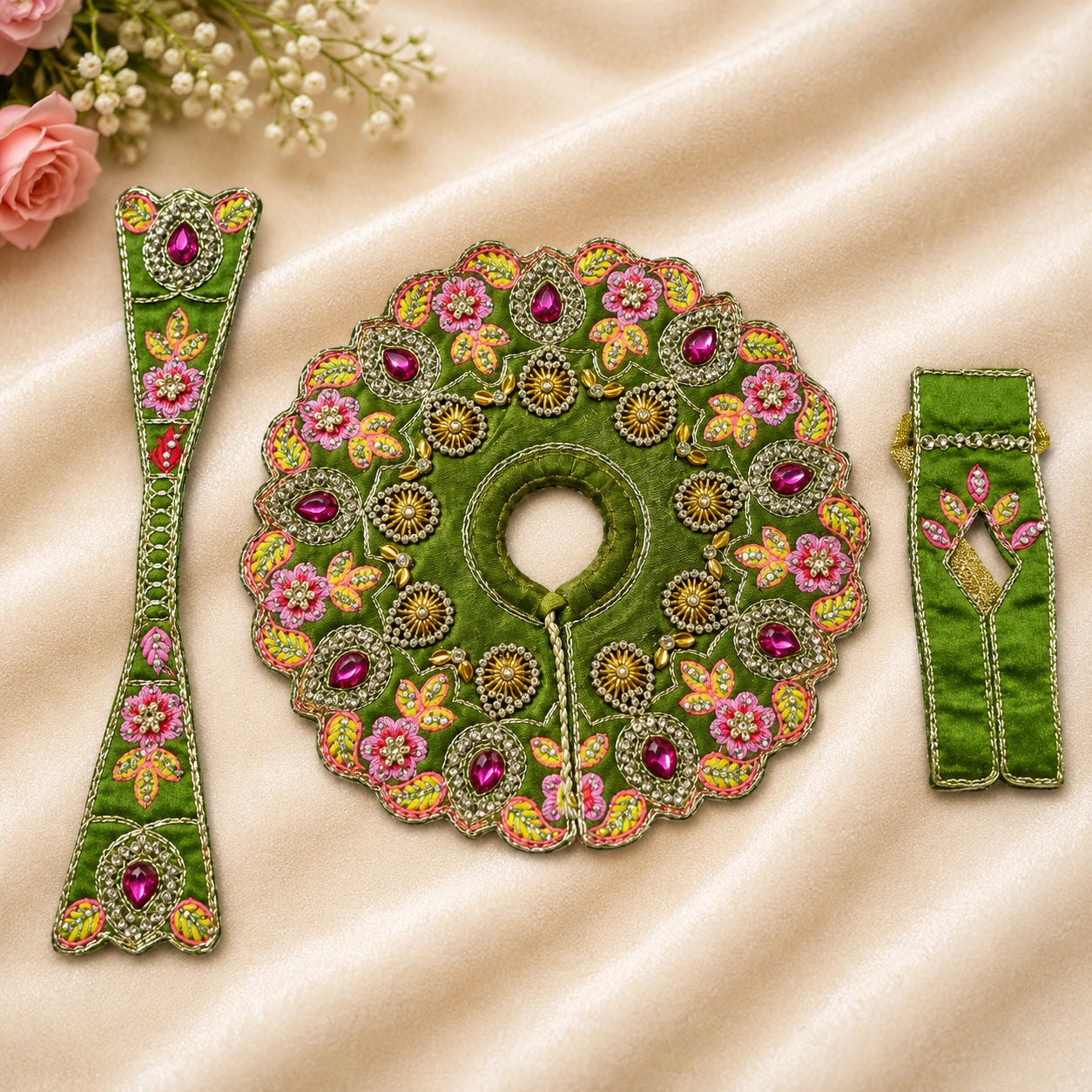 ✨ Shri Braj Kusum Vilas Poshak - Green