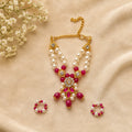Shri Braj Gulab Ratna Haar Set - Pink