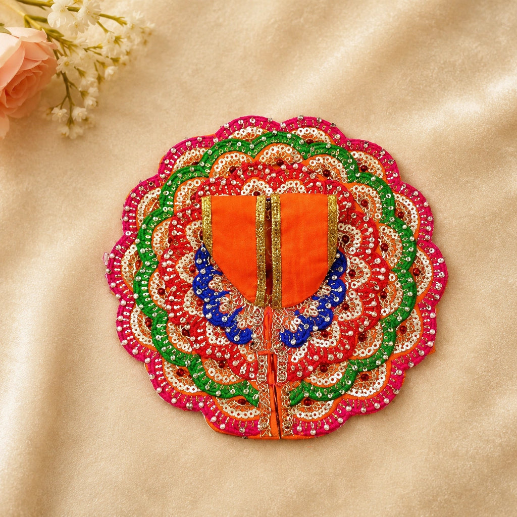 Shri Braj Rasmayur Shringar Poshak- Orange