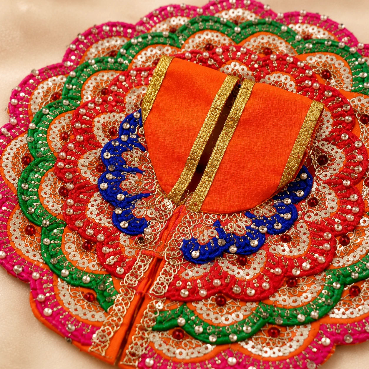Shri Braj Rasmayur Shringar Poshak- Orange