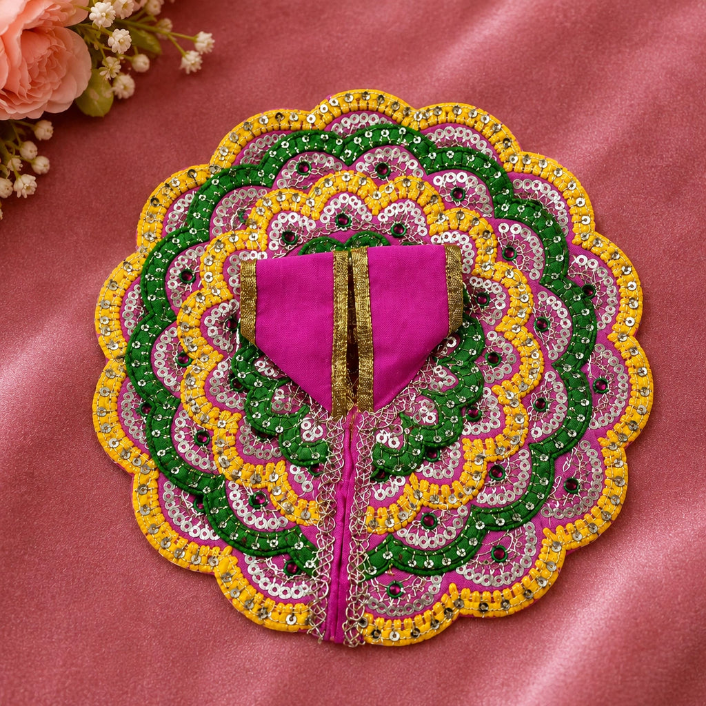 Shri Braj Rasmayur Shringar Poshak- Pink