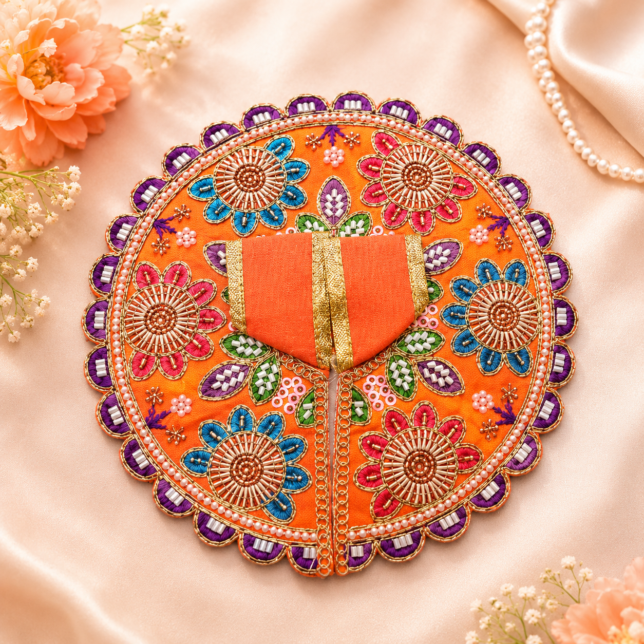 Shri Vrinda Kusum Poshaak - ORANGE