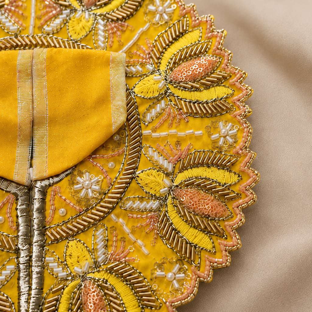 Shri Kunjbihari Pushparag Poshak - YELLOW
