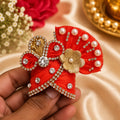 Vrindavan Sindoori Shringar Pagdi for Laddu Gopal Ji