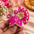 Vrindavan Gulabi Shringar Pagdi for Laddu Gopal Ji