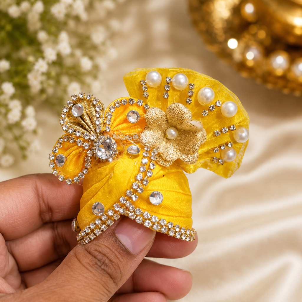 Vrindavan Peetambar Pagdi for Laddu Gopal Ji