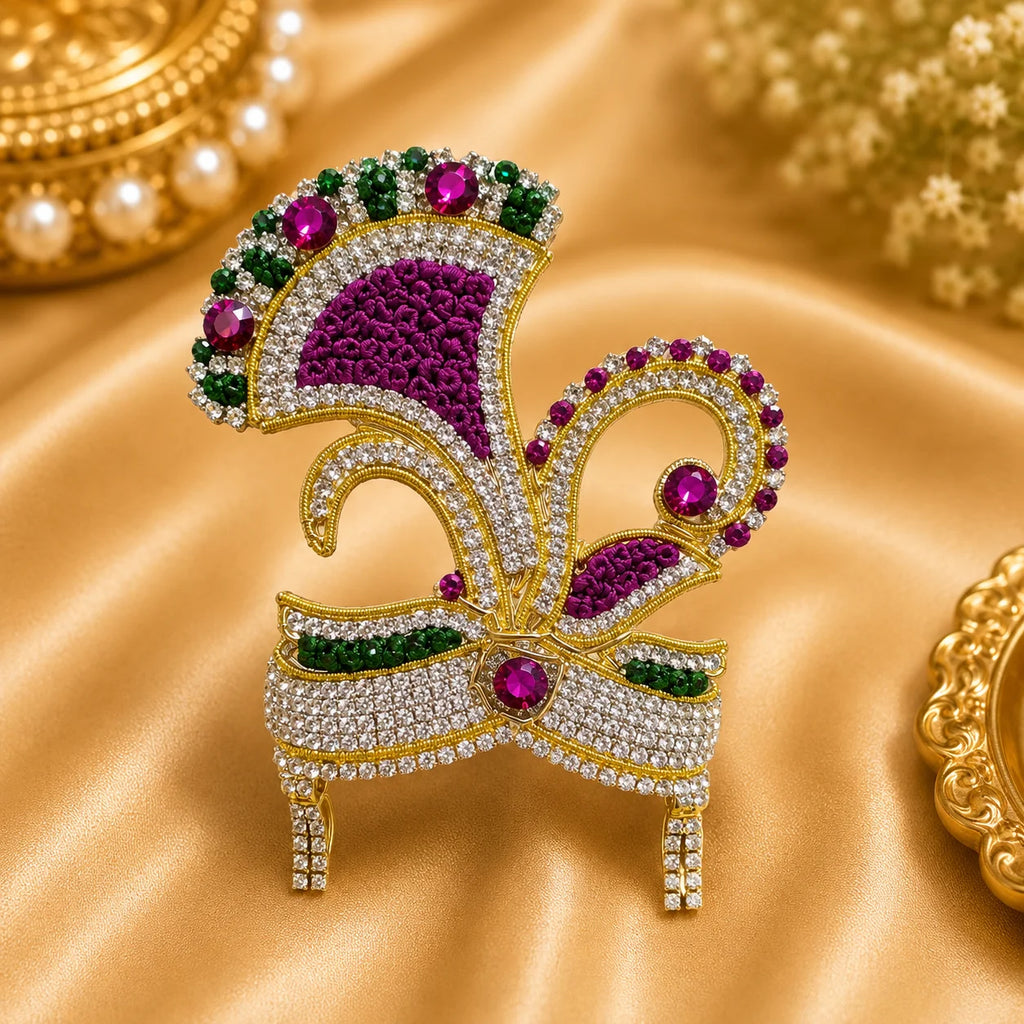 Vrindavan Rasbihari Zari Mukut for Laddu Gopal Ji