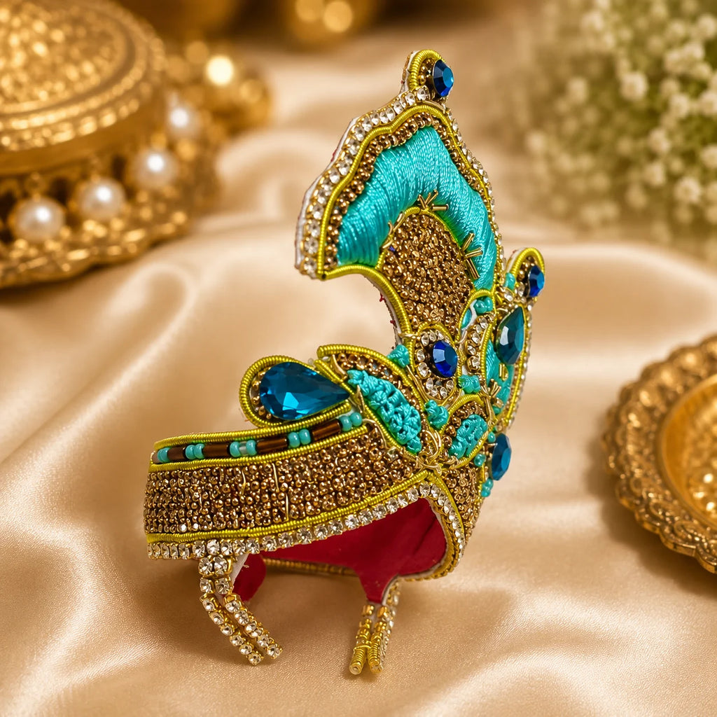 Vrindavan Neelkamal Zari Mukut for Laddu Gopal Ji
