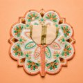 Shri Braj Padmavilas Peach Poshak – Designer Laddu Gopal Lotus Shringar Dress | Mathura Vrindavan Handcrafted