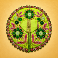 Shri Braj Raasjyoti Parrot Green Poshak – Designer Laddu Gopal Shringar Dress | Mathura Vrindavan Handcrafted