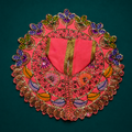 Shri Barsana Rangras Red Poshak – Designer Laddu Gopal Floral Shringar Dress | Mathura Vrindavan Handcrafted