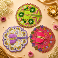 Shri Braj Rangvilas Collection – Set of 3 Designer Laddu Gopal Poshak Combo | Mathura Vrindavan Handcrafted