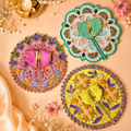 Shri Braj Rangpushp Collection – Set of 3 Designer Laddu Gopal Poshak Combo