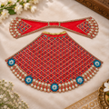 Braj Madhurima Lehenga Patka Poshak - Red
