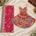 Braj Rang Utsav 3 Pcs Durga Mata Poshak - Pink