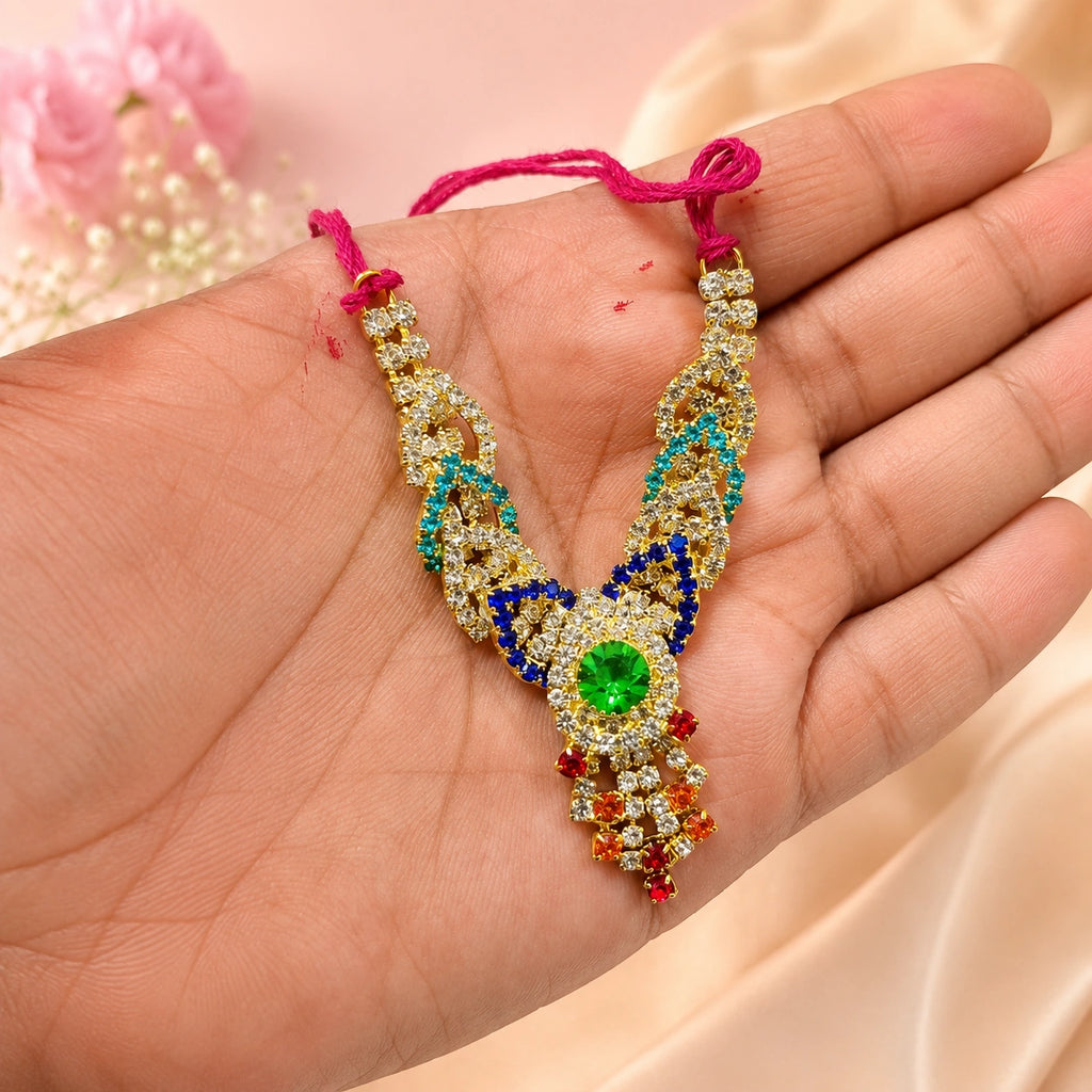 Shri Braj Ratna Vaijayanti Haar - Multi-Colour shade