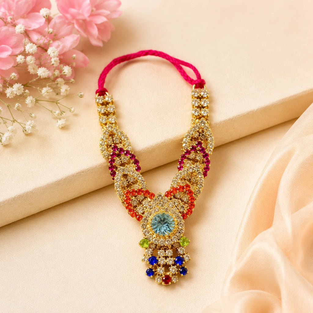 Shri Braj Ratna Vaijayanti Haar - Multi-Colour shade