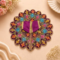 Shri Braj Rajat Mayur Shringar Poshak- Purple