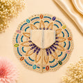 Shri Braj Gulabi Pushpa Shringar Poshak- Cream