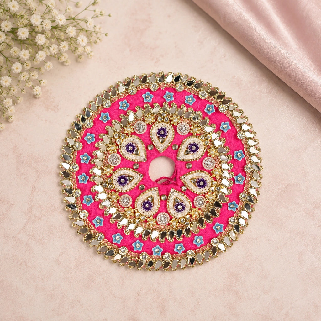 Shri Braj Gulabi Ratna Shringar Poshak Set