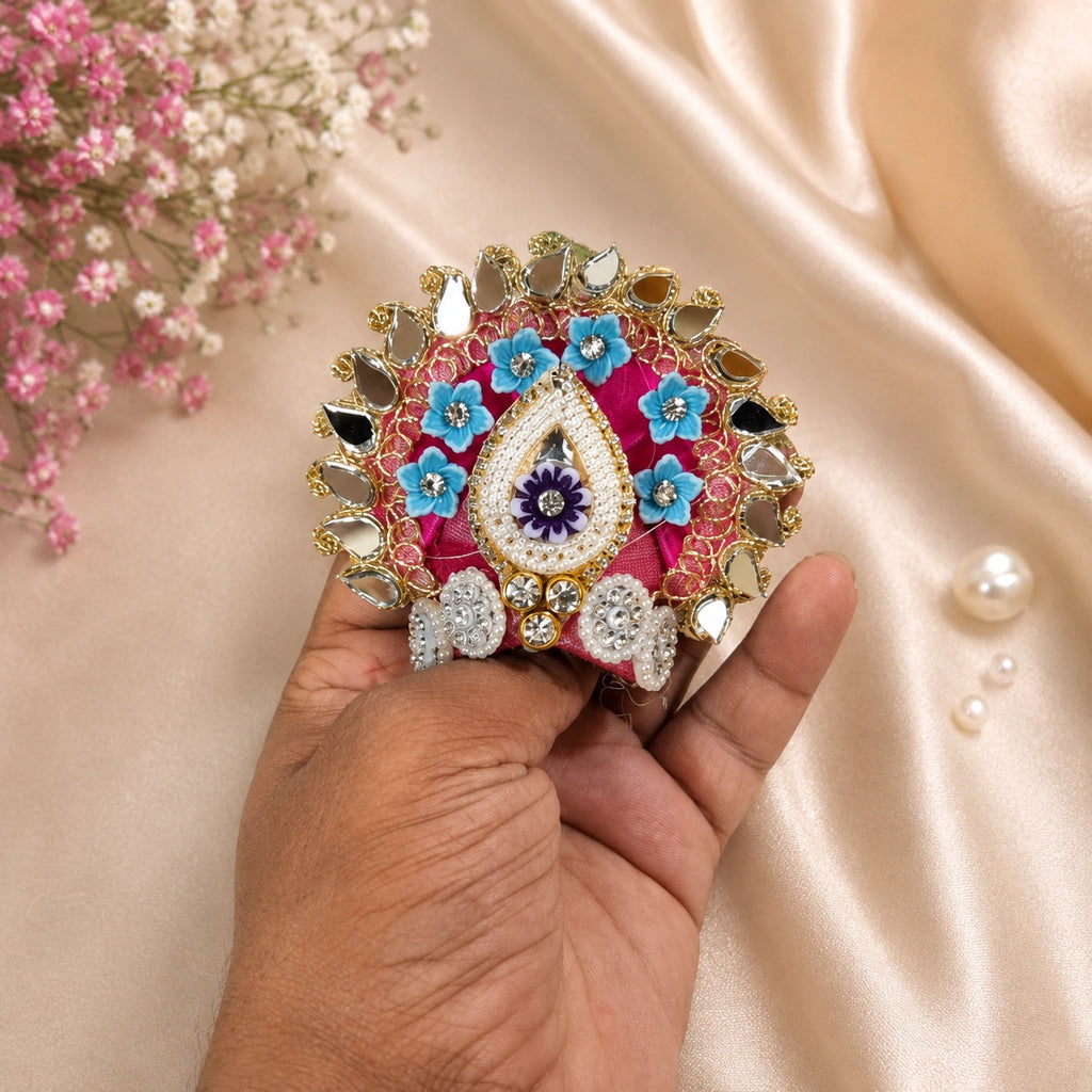 Shri Braj Gulabi Ratna Shringar Poshak Set