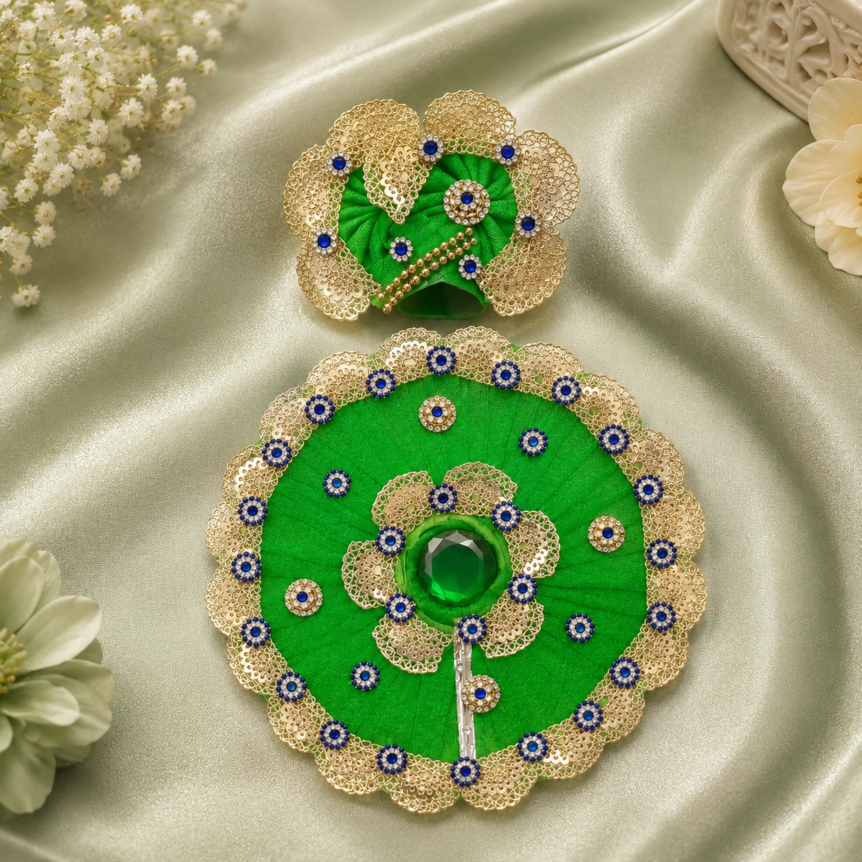 Shri Braj Rajsi Ratnavali Poshak - Green