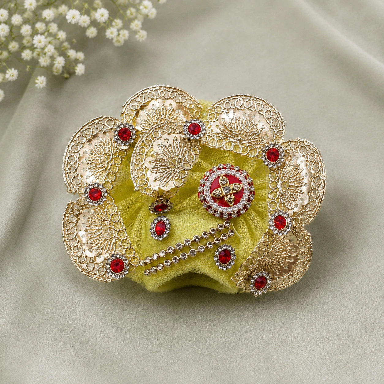 Shri Braj Rajsi Ratnavali Poshak -Yellow