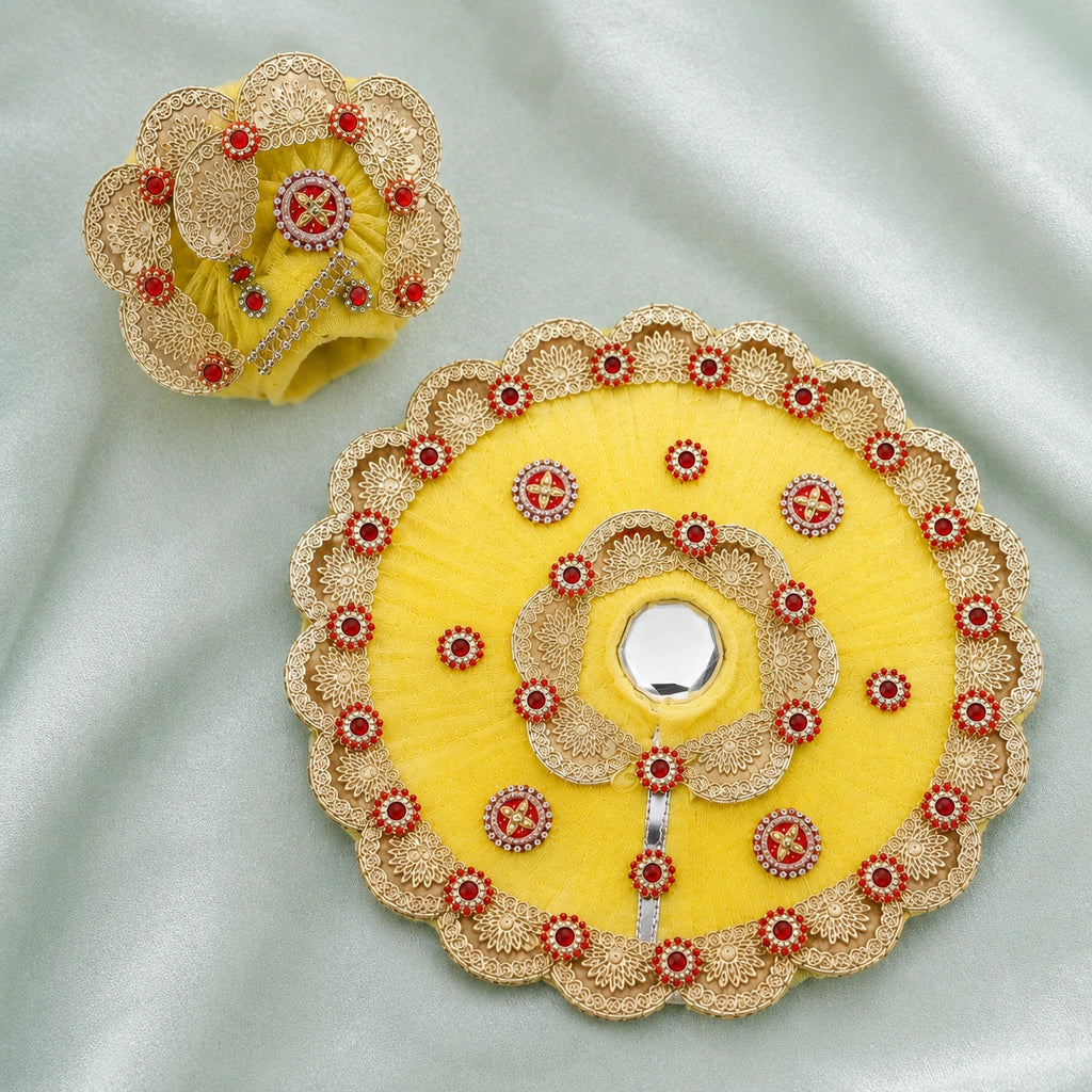 Shri Braj Rajsi Ratnavali Poshak -Yellow