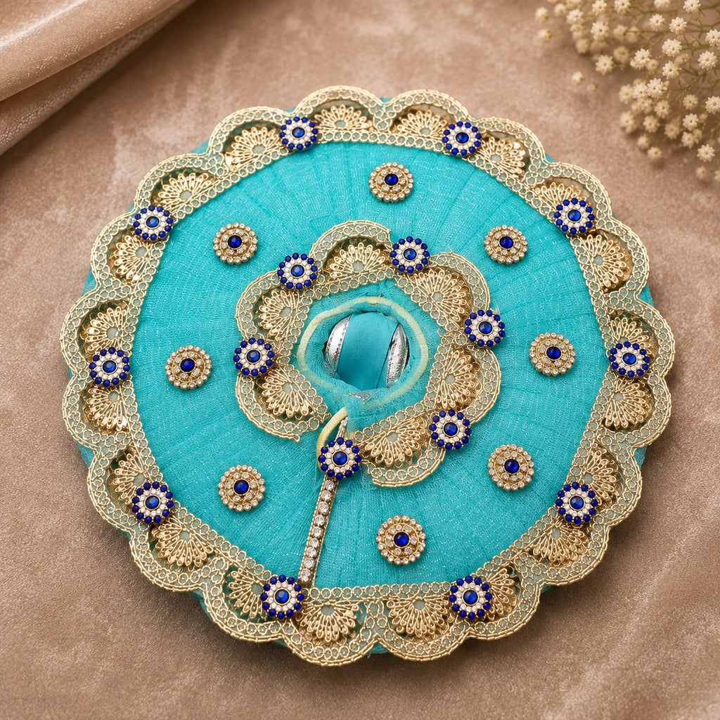 Shri Braj Rajsi Ratnavali Poshak -Sky Blue