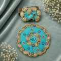 Shri Braj Rajsi Ratnavali Poshak -Sky Blue