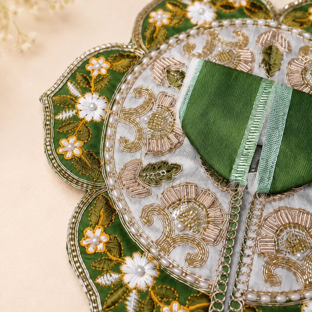Shri Braj Harit Pushpraj Poshak- Green