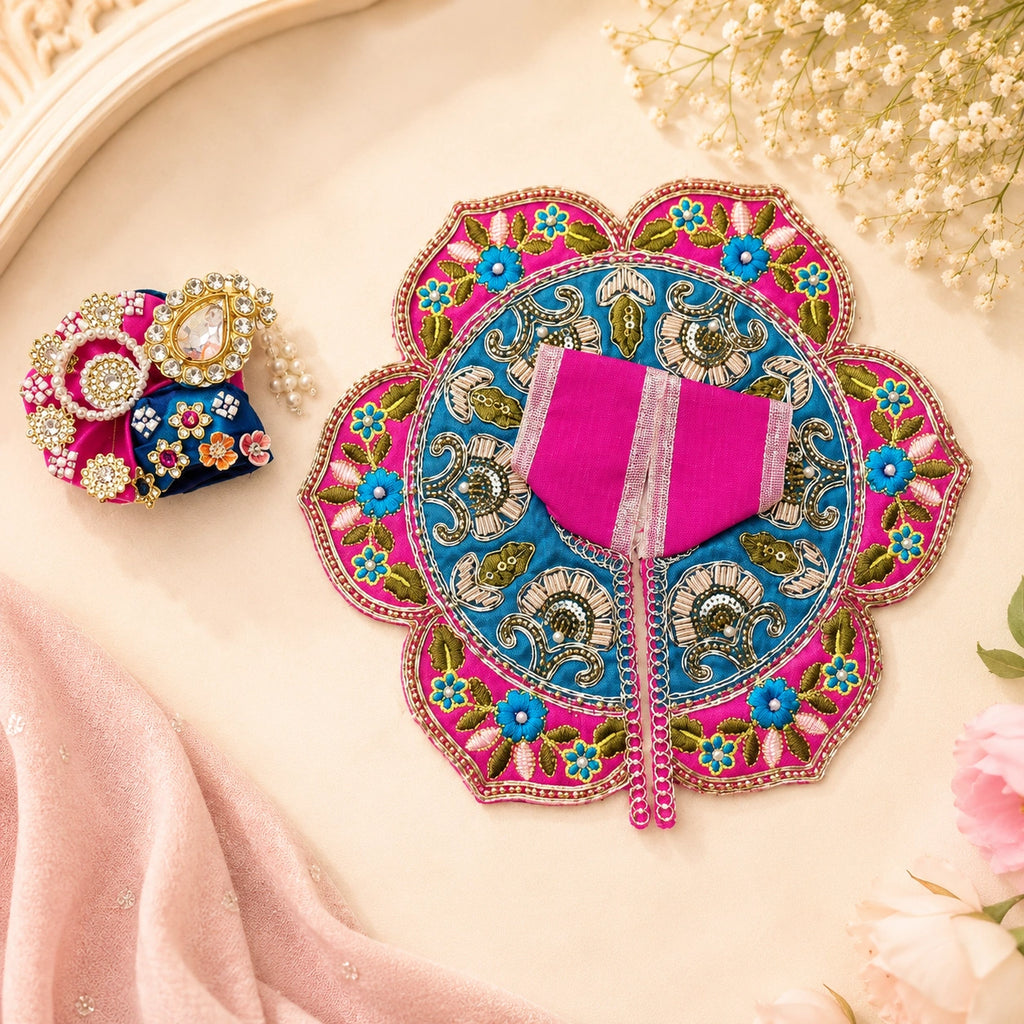 Shri Braj Harit Pushpraj Poshak- Pink