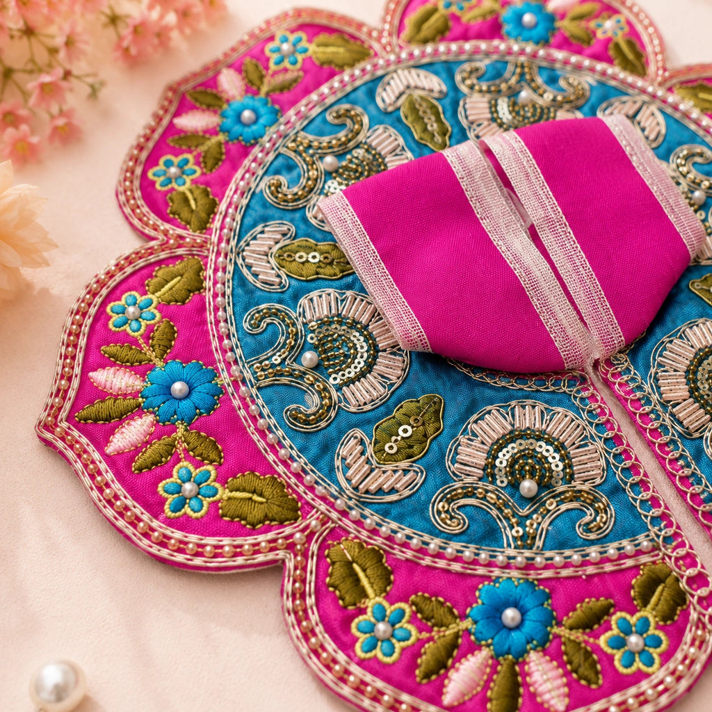 Shri Braj Harit Pushpraj Poshak- Pink