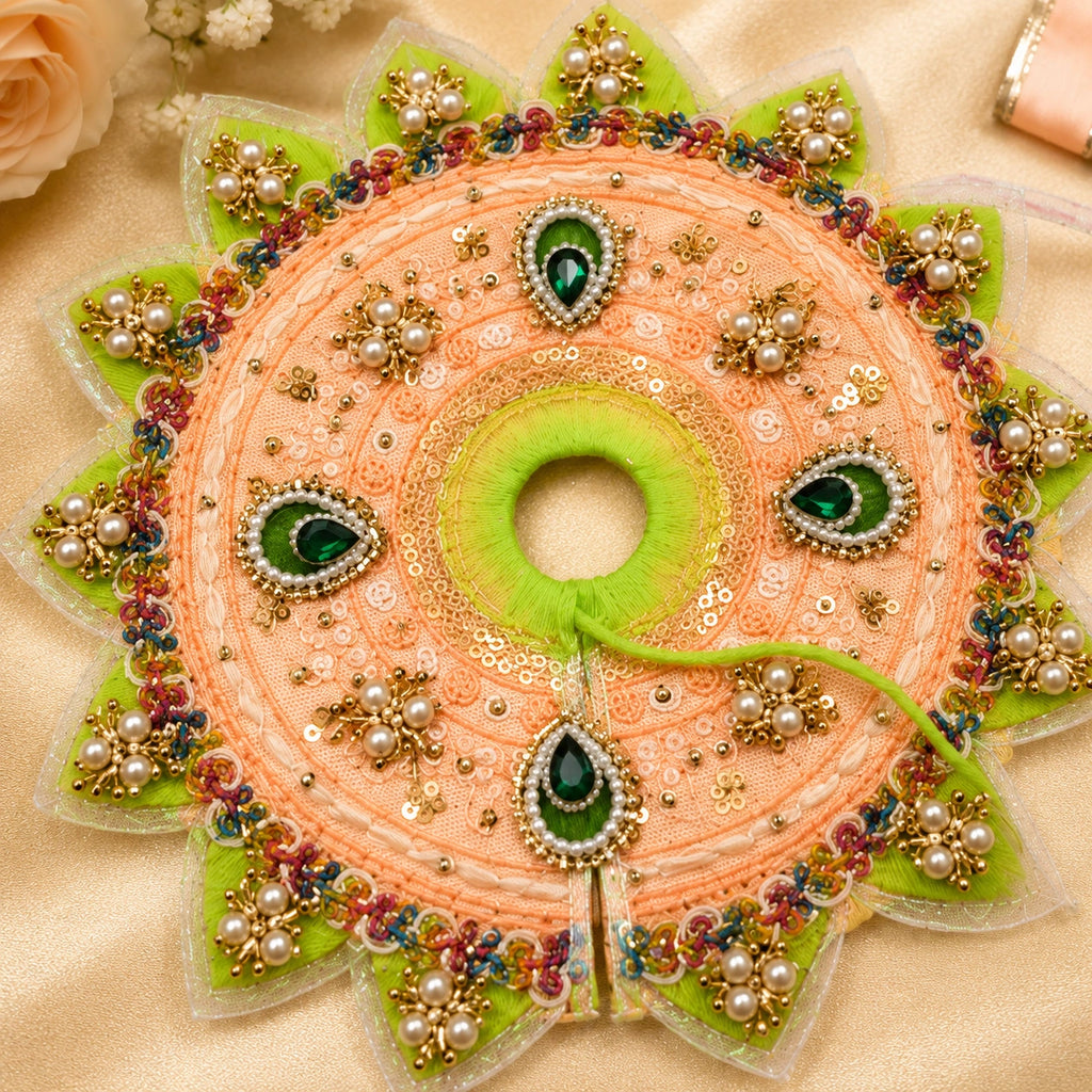 Shri Braj Kamal Madhuri Shringar Poshak Set- Orange