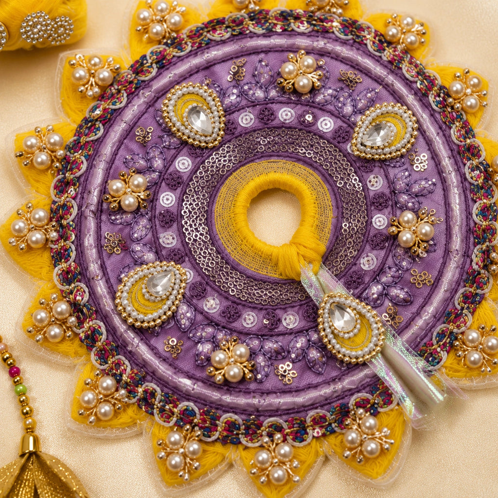 Shri Braj Kamal Madhuri Shringar Poshak Set- Purple