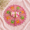Shri Braj Morpankh Pearl Shringar Poshak for Laddu Gopal Ji -Pink