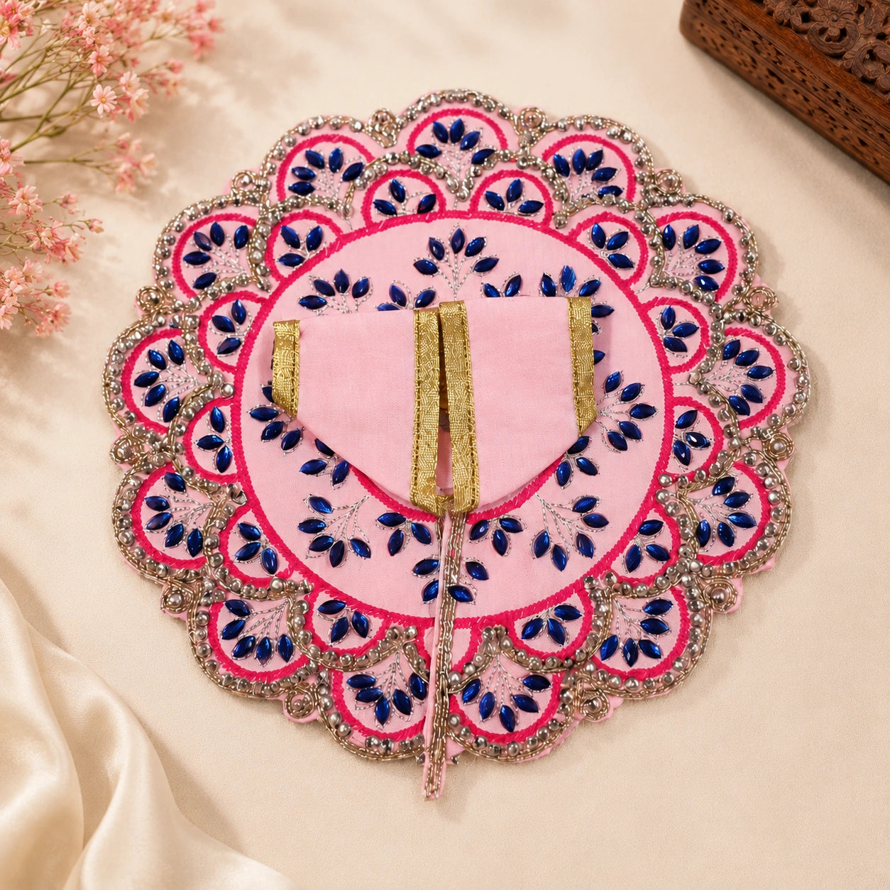 Braj Rajsi Neel Pushpa Poshak - PINK