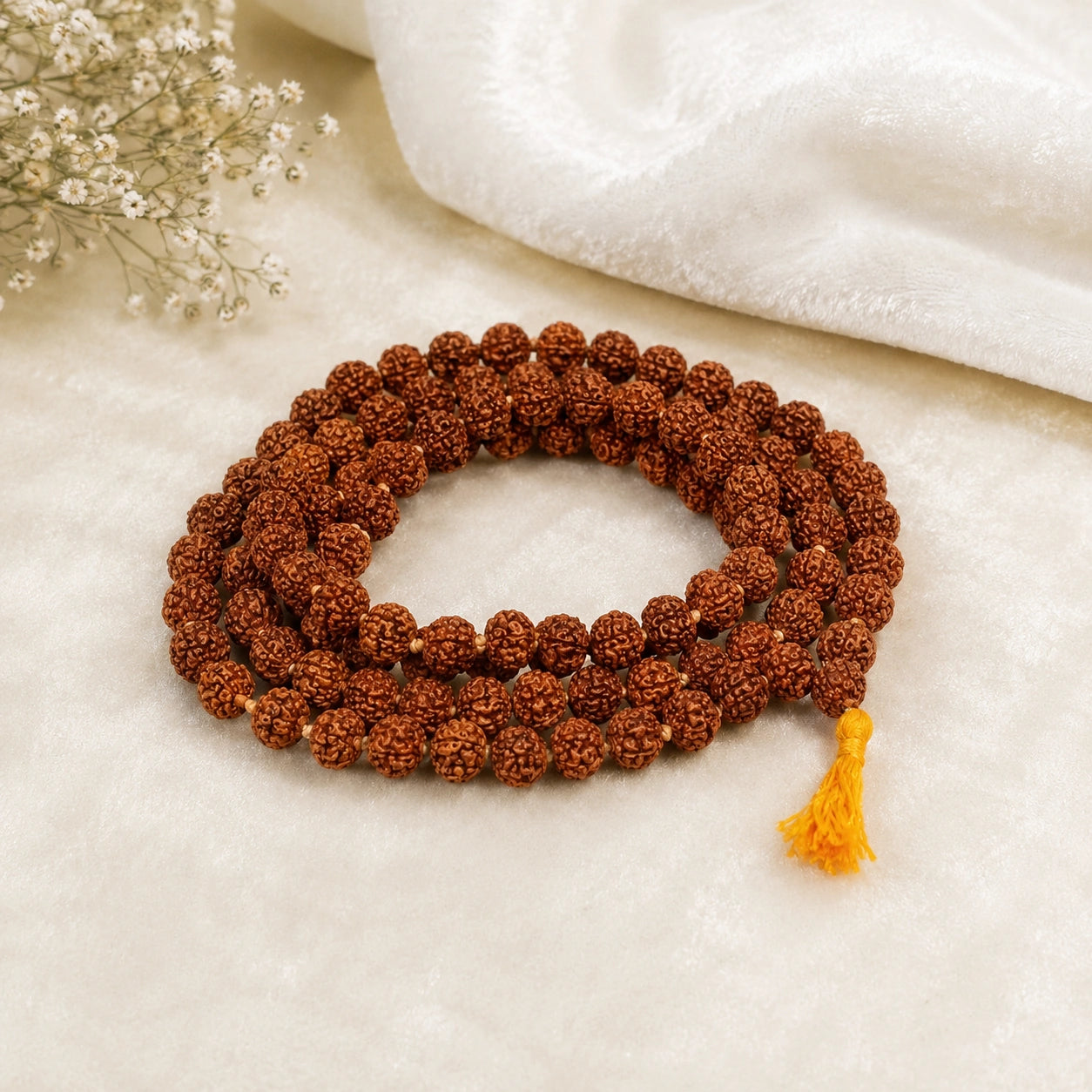 Paanch Mukhi Rudraksha Jap Mala – Original Natural Rudraksha | Free Size