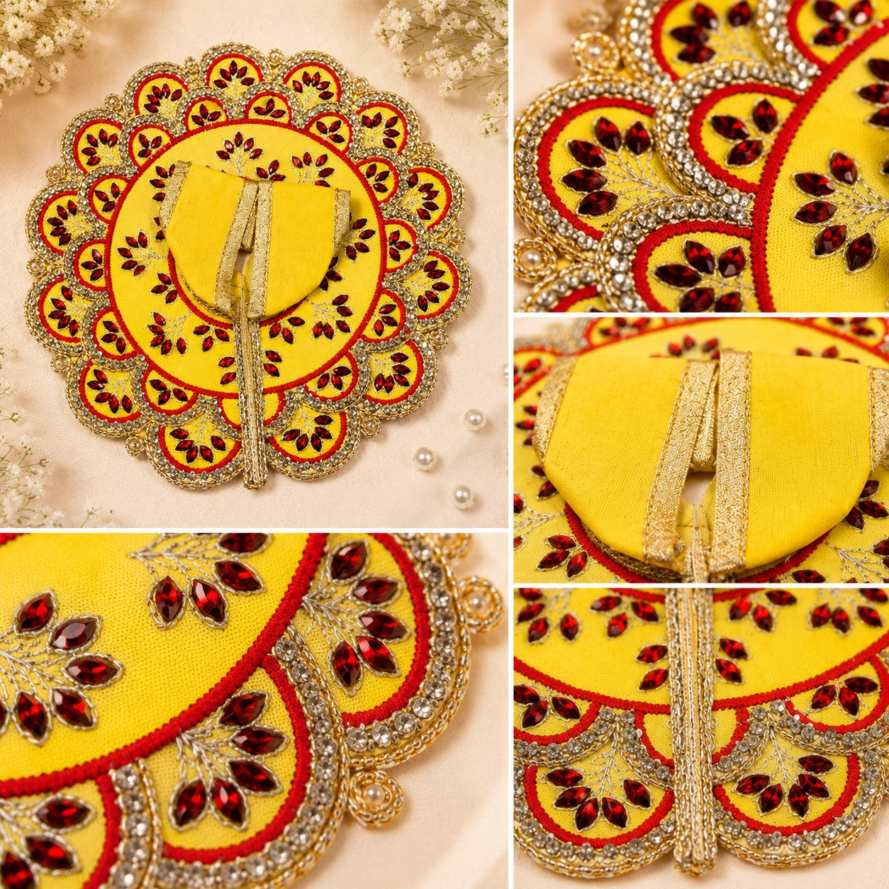 Braj Rajsi Neel Pushpa Poshak - YELLOW
