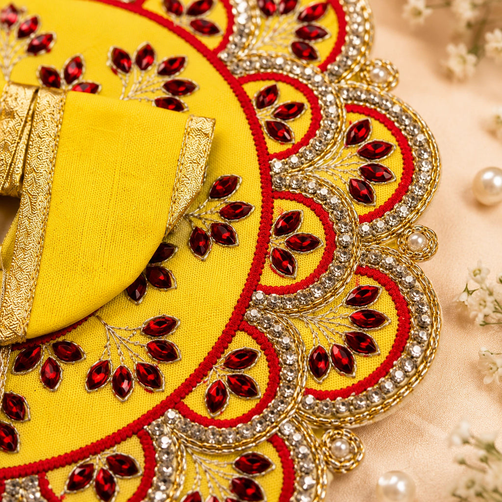 Braj Rajsi Neel Pushpa Poshak - YELLOW