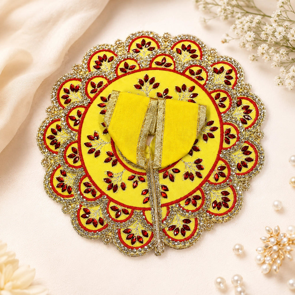 Braj Rajsi Neel Pushpa Poshak - YELLOW