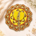Braj Rajsi Neel Pushpa Poshak - YELLOW
