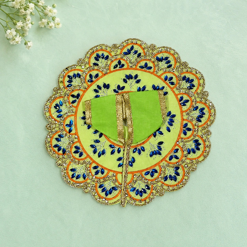 Braj Rajsi Neel Pushpa Poshak - GREEN