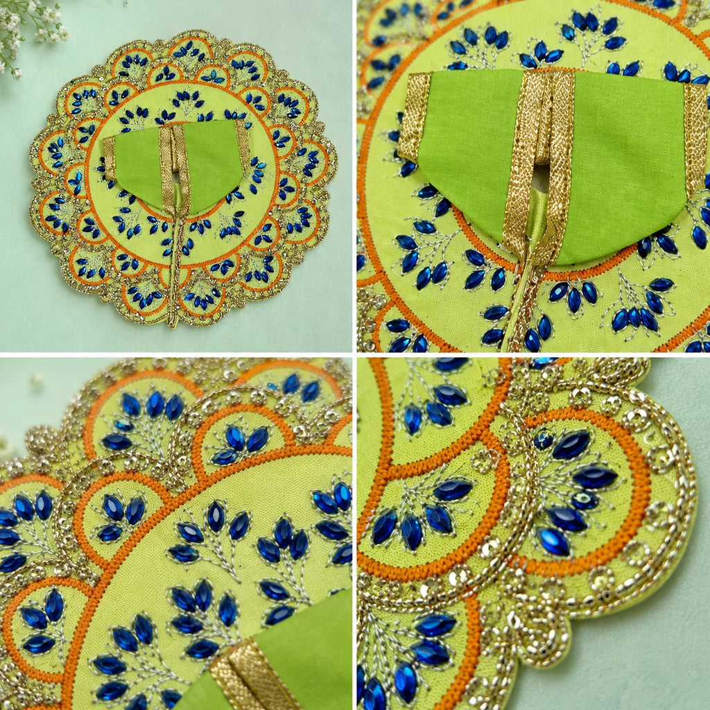 Braj Rajsi Neel Pushpa Poshak - GREEN