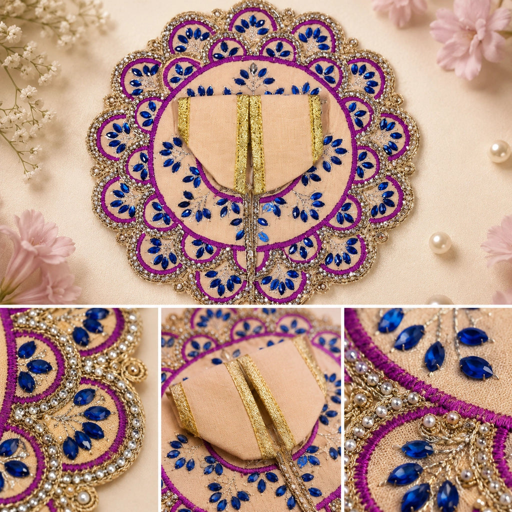Braj Rajsi Neel Pushpa Poshak - CREAM