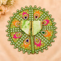 Shri Braj Morpankh Pearl Shringar Poshak for Laddu Gopal Ji - GREEN
