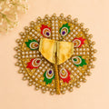 Shri Braj Morpankh Pearl Shringar Poshak for Laddu Gopal Ji - YELLOW