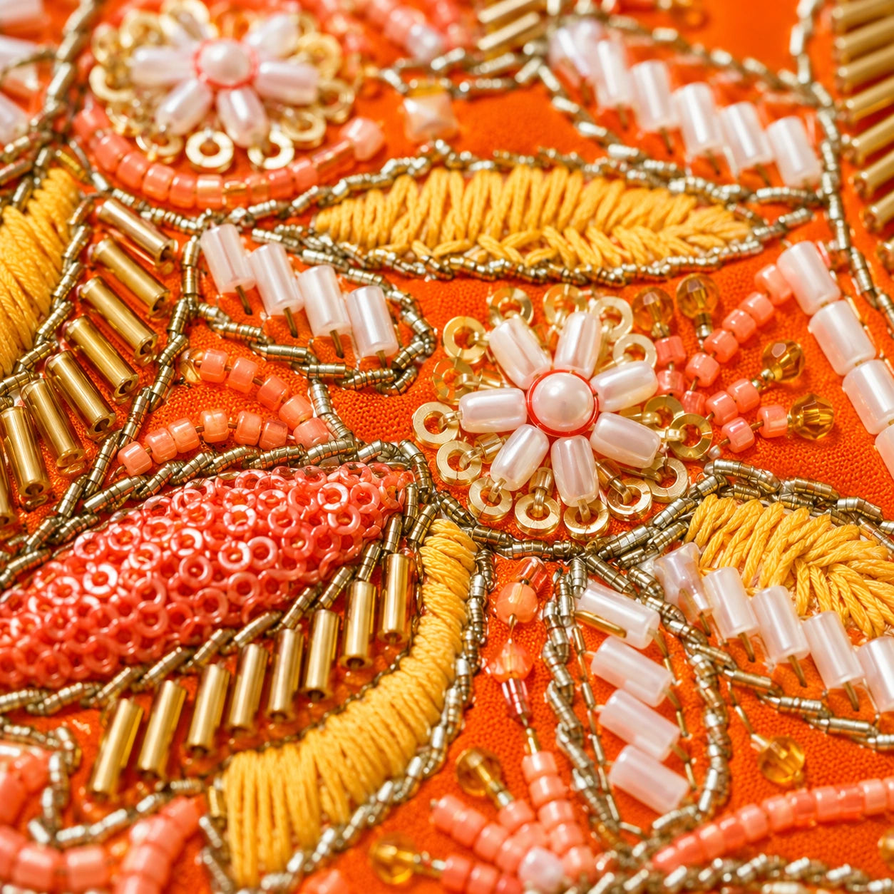 Shri Kunjbihari Pushparag Poshak - ORANGE